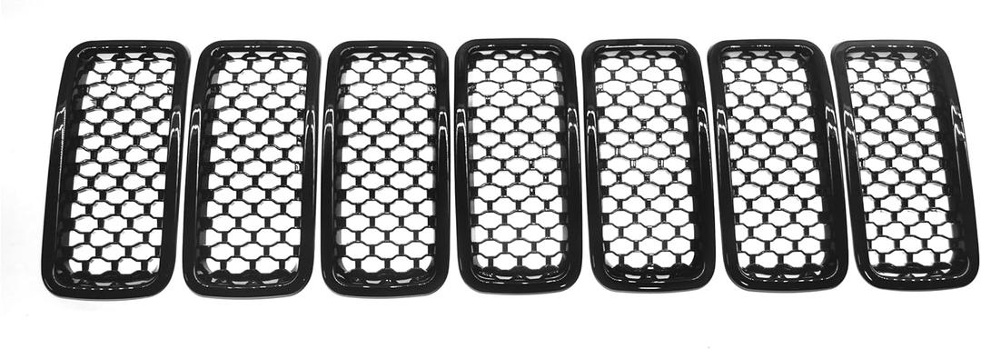 Chrome Delete Black Front Grille Overlay with Secure Adhesive Tape for 2019-2023 Jeep Renegade | Easy Installation - No Tools Needed | US Patented