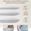 ZonLi Body Pillows for Adults, Quilted Long Pillow for Bed, Body Pillow with Removable Cotton Cover and Adjustable Memory Foam Filling, Full Firm Body Pillow for Side Sleeper, 20"x54" (Linen White)