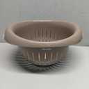 Mueller European Made Colander/Strainer, Heavy Duty Deep for Draining Pasta, Lettuce, Vegetables and Fruit, Dishwasher Safe, Mocca