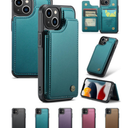 SSLOTSCASE for iPhone 16 Pro Case with 2X Screen Protector, Stand & Card Slot & Sliding Lens Cover [Military-Grade Protection] Heavy Duty Shockproof Wallet Case Cover for iPhone 16 Pro 2024, Blue