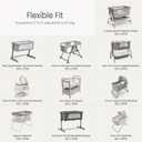 lulumoon Muslin Bassinet Sheets for Baby: Soft Bedside Sleeper Bassinet Fitted Sheets for Boys and Girls (White & Cream)