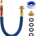 3 x Tool Daily Winterize Blowout Adapter with Shut Off Valve, RV Winterizing Kit 12" Air Compressor Quick Connect Blow Out Fitting Plug for Motorhome, Boat, Camper, Travel Trailer