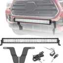 Dasen 32" 180W LED Light Bar & Front Hidden Bumper Grille Lighting Mount Brackets Control Wiring Kit Compatible with Toyota Tacoma 2016-2023