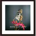 18x18 Frame Black With Mat 14x14 Solid Wood Picture Frames Wall Mounting (Pack of 1, 18x18 Inch)