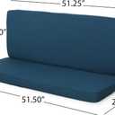 Christopher Knight Home Gavin Outdoor Water Resistant Fabric Loveseat Cushions, 20.50" D x 51.50" W x 3.25" H, Dark Teal