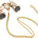 Opera Glasses, 3X25 Theater Binoculars with Necklace Chain, Mini Binocular Compact for Women Adults Musical Concert Outdoor Sightseeing Travel