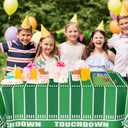 Football Theme Party Decorations, Football Party Supplies Kit Includes 54" X 108" Thick Football Tablecloth Party Banner Dice & Football Dice Game Manual Card for Birthday Gameday Decorations