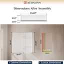 Keonjinn Medicine Cabinet Mirror 16" x 24", Assembly Required, White Medicine Cabinet with Mirror for Bathroom, Beveled Framed, Wall-Mounted or Recessed, Stepless Adjustable Shelves