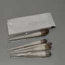Jessup Makeup Brush Set 5Pcs Face Makeup Brushes Vegan Soft Foundation Brush Blush Brush Bronzer Contour Brush Highlighter Brush Fluffy Setting Powder Brush, Light Grey T493