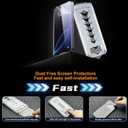 2 x OneFish for iPhone 15 Pro 6.1 inch Tempered Glass Screen Protector Full Edge Coverage? Privacy Auto Dust-Elimination Easy Installation Screen Protector [2 Pack]