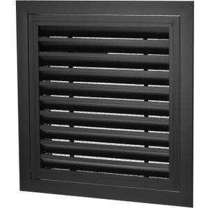 PATIKIL 16" x 16" Return Air Vent Cover, Aluminum Alloy Return Air Grille Linear Bar Removable Grille with Mesh Filter for Sidewall Wall Ceiling Floor HVAC System, Black