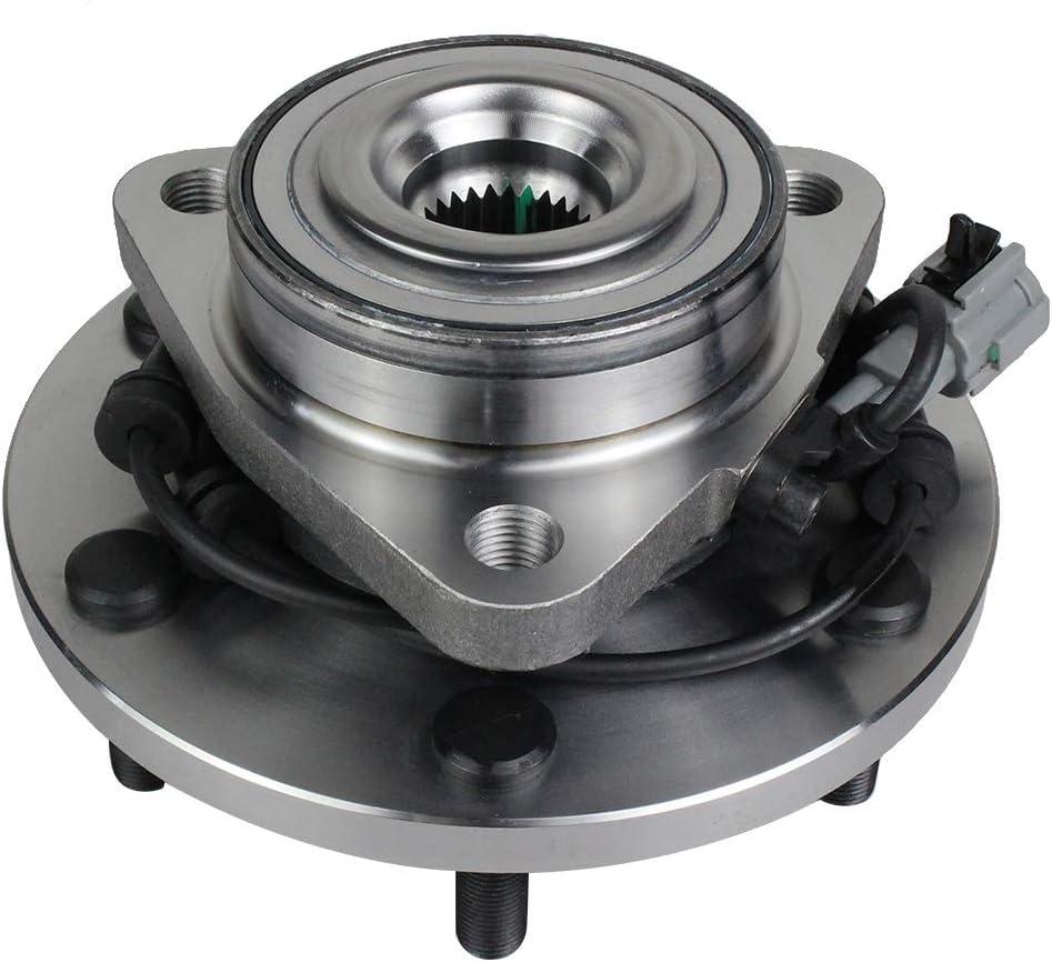 Autoround 515066 Front Wheel Bearing Hub Assembly Compatible Nissan Titan Pathfinder Armada, Infiniti QX56, for 2004 2005 2006 2007, 6 Lugs W/ABS