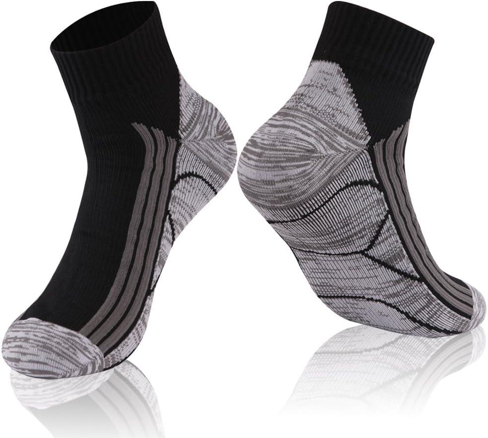 RANDY SUN Waterproof Socks, Unisex Cycling/Hunting/Fishing/Running Ankle Socks 1&2 Pair (Medium)