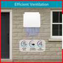 Outdoor Dryer Vent Cover with Mesh 8x8 inch - Metal Wall Rain Cover with Bird Protection Guard - White Vent Hood with Grid - Weatherproof Exhaust Grille for Duct Openings