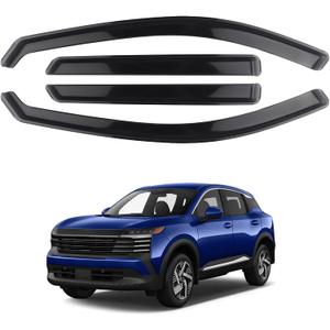 4 Pieces in-Channel Extra Durable Rain Guards Fit for 2025 2026 Nissan Kicks,Window Deflectors,Window Visors (Smoke Black)