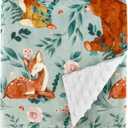 TANOFAR Minky Baby Blankets, Soft Toddler Blanket for Boys Girls, Dotted Backing, Double Layer Crib Receiving Blanket, for Nursery/Stroller/Toddler Bed/Carseat, 30 x 40 Inch, Woodland Animals