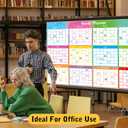 Large Wall Calendar Dry Erase 59x37 Inch,MoShining, 2026 Calendar,Yearly Planner 2026-2027 For Office Home Watercolor Wall Planner With Pen and Eraser Fold