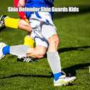 Soccer Shin Guards Pads for Kids Youth Adult, Espinilleras De Futbol para Hombres, Calf Compression Sleeve with Honeycomb Pads, Protective Soccer Gear for Boys, Girls, Small, White
