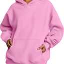Trendy Queen Womens Oversized Hoodies Fleece Sweatshirts Fall Fashion Pullover Sweaters Winter Clothes (Small, Pink)
