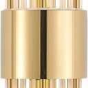 Modern Gold Crystal Wall Sconce, Gold Wall Light Vertical Rod DesignVintage Looking Gold Metal Wall Sconce, for Living Room, Bedroom, Bathroom, Vanity, Staircase, Hallway (One set gold)