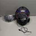 Motorcycle Bluetooth Modular Helmet, DOT Approved Dual Visor Full Face Flip Up Bluetooth Integrated Motorcycle Helmet for Adults Men and Women (Small)