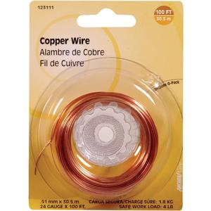 Hillman 100 ft. L Copper 24 Ga. Wire
 (Packaging May Vary)
