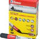 CH Hanson Black Premier Lumber Crayon 12-Pack 10384