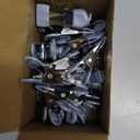 Clothes Pins Heavy Duty 30 Pack - 2.17 Inch Metal Chip Clips, Clothespins for Photo Drying Clothesline Laundry Sock, Bag Clips for Food Kitchen Stainless Steel with Rubber, Gray