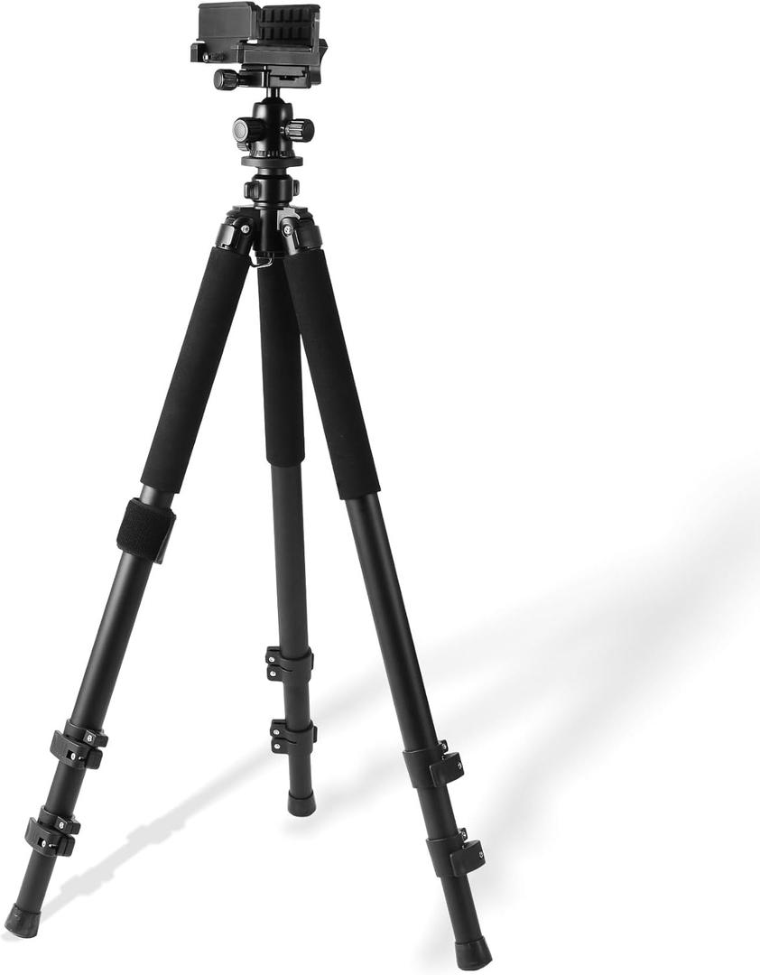 Hunting Tripod That Holds Your Rifle Steady - Adjustable Shooting Rest with 360 Ball Head for Crossbow,Camera & Spotting Scope | Lightweight Aluminum | 32"-67" Height
