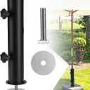 Umbrella Tube Base Universal Granite Umbrella Stand Tube Outdoor,Outside Stone Umbrella Stainless Steel Tube Base,Heavy Duty Flag Pole Stake Holder,Table Umbrella Tube Bracket,DIY Umbrella Tube Mount