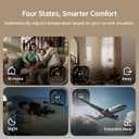 Aqara Smart Thermostat W200 with Apple Adaptive Temperature & Clean Energy Guidance, 4" Touchscreen, Matter Controller, Built-in Radar Sensor, Works with Apple Home, Siri, Google Assistant, Alexa
