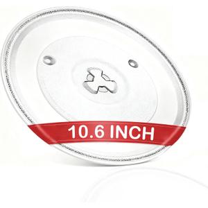 10.6" Microwave Glass Plate, Microwave Plate Replacement, Clear Turntable with GE, Panasonic, LG, Magic Chef, Hotpoint