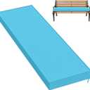 Premium Outdoor Bench Cushions for Patio Furniture 3.5inches Memory Foam Bench Cushion Waterproof Fade Resistant Porch Swing Cushions with Straps 60x18 Inch Lake Blue