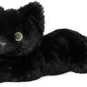 Black Cat Stuffed Animals, Microwavable Stuffed Animal Adorable Fluffy Cat Plush for Warmth & Comfort, Heatable Coolable Lavender Scent Cat Toy, Cute Soft Plushies Cat Gifts for Kids Boy Girls & Adult