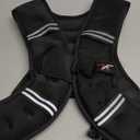 FUFF Weighted Vest Woman, 5/10/12/15/20/25/30 LB Womens Weight Vest for Walking, Strength Training Weight Vests for Female Men, Reflective Stripe Body Vest for Workout Running Jogging Fitness (Black)