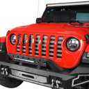 for Jeep Flag Front Grille Grill Mesh Insert Old Glory (Black & White) Compatible with Jeep Wrangler JL & JT Gladiator 2018-2025