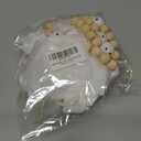 Halloween Banner, Cute Halloween Ghost with Wooden Beads Garlands, Handmade Rustic Banner for Wall Home Indoor Outdoor Doorways & Home Mantel Decor Supplies (White Ghost)