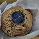 Solar Table Lamp, Handwoven Rattan Outdoor Lamp, 1 Pack