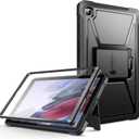 ZtotopCases Case for Samsung Galaxy Tab A7 Lite 8.7 inch 2021 Tablet (SM-T227/T225/T220), Built-in Screen Protector, Dual Layer Shockproof Full Protective Cover with Kickstand - Black