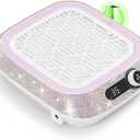 Nail Dust Collector, Rechargeable 450Pa Suction & 3500 RPM Cordless Dust Collector Nail Tech, Compact Beginner-Friendly Salon Tool with Reusable HEPA Filter Salon & Home Use