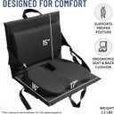 Everlasting Comfort Stadium Seats with Back Support - Adjustable Memory Foam Bleacher Chairs with Back and Cushion, Portable, Easy Folding Stadium Seat Cushion with Storage Pocket