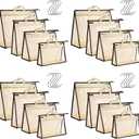 16 Pack Clear Handbag Storage Organizer and 16 Stainless Steel S-Hooks Anti-dust Purse Storage Bags with Zipper and Handle Moisture Proof Dust Cover Organizer Bags for Closet Hanging, 4 Assorted Sizes