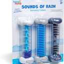 hand2mind Calming Sounds Sensory Tubes, Rain Sound Fidget Tubes, Rain Stick Instrument, Toddler Sensory Toys, Calm Down Corner Supplies, Science Classroom Weather Toys, Play Therapy Activities