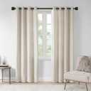 Curtain Rods for Windows 28 to 48 inch, 5/8" Diameter Black Warp Around Curtain Rod for Bedroom Living Room