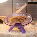 POPETPOP Silent Hamster Running Wheel 7.08 Inch Plastic Exercise Saucer for Small Pets Like Hamsters Gerbils Hedgehogs with Low Noise Design and Smooth Edges