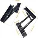 2pcs Folding Lift up Top Coffee Table Lifting Frame Desk Mechanism Hardware Fitting Hinge Spring Standing Rack Hinge Rack Bracket (Gas Hydraulic)