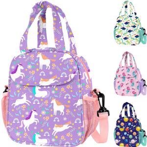 Lunch Bag for Kids Insulated Lunch Boxe for Girls Boys Small Reusable Cooler Tote Lunchbox Back to School Cute Lunchbag for Teens (unicorn)