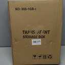 Attelite XXX-Large Clear Display Case Stackable Plastic Storage Bins with Lid, 2 Tiers Boot Shoe Box Organizers with an Adjustable Divider, Big Acrylic Display Storage Box with Magnetic Door (XXL-1-pc)