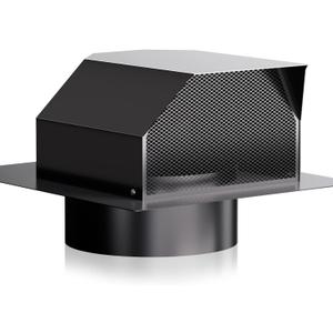 Hon&Guan 8 Inch Roof Vent CapUpgraded Airflow Roof Vents for Houses Watertight Galvanized Steel Roof Exhaust Vent for Ventilation System-with Damper