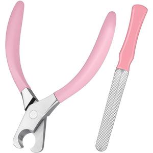 Large Dog Nail Clippers Wide Jaw Opening Heavy Duty Dog Nail Trimmer Cat Claw Clippers (Pink)